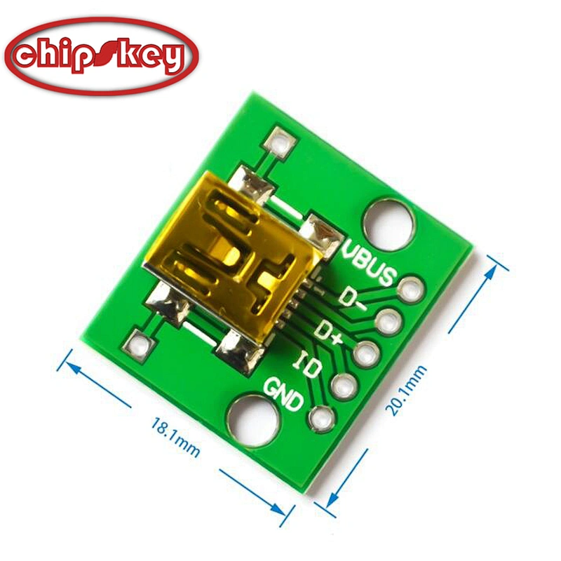 USB to DIP  female socket MINI5P patch to 2.54mm inline