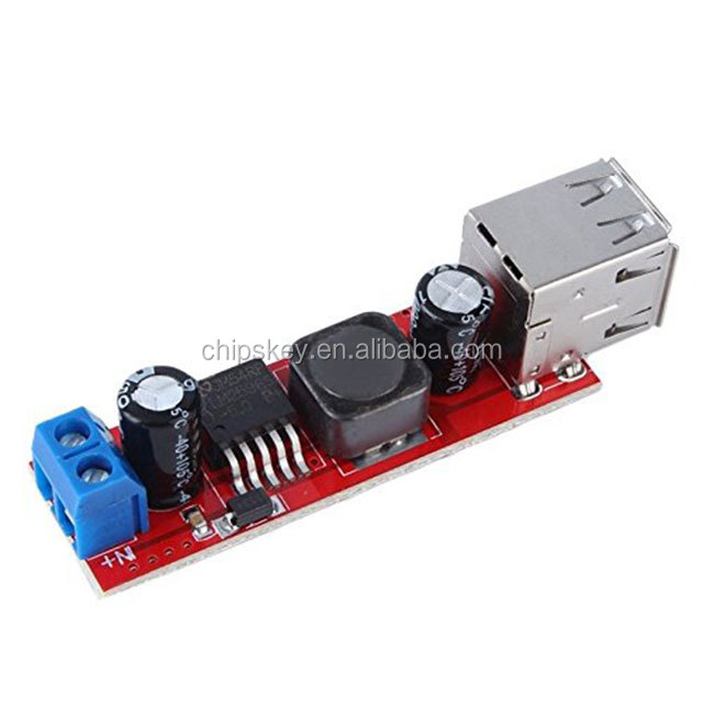 DC 6V-40V To 5V 3A Double USB Charge DC-DC Step-down Converter Module