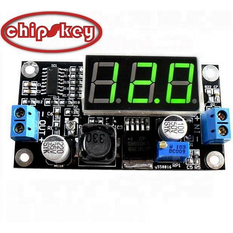 Chipskey XH-M136 LM2596 DC step - down power module with digital green display 4.5 - 40v to 1.25 - 37v