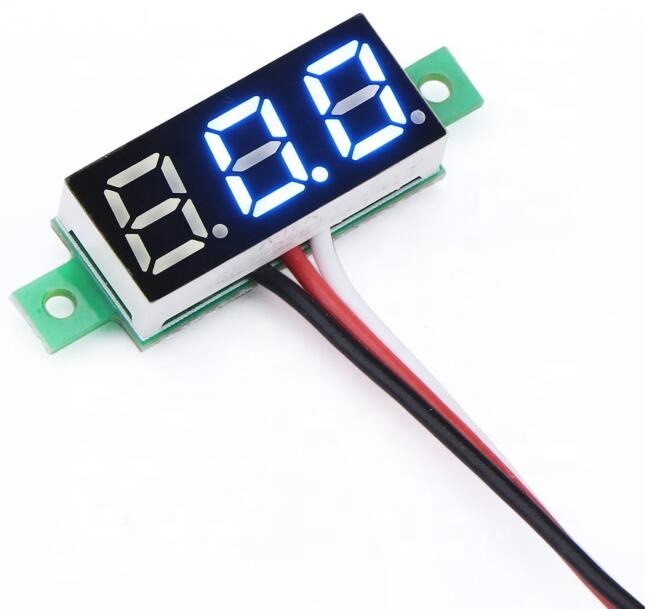 Blue 0.28 inch ultra-small digital DC voltage meter three-wire digital adjustable DC 0-100V
