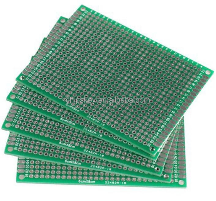 60*80mm Double-Side Prototype Board PCB, FR-4 Glass Fiber