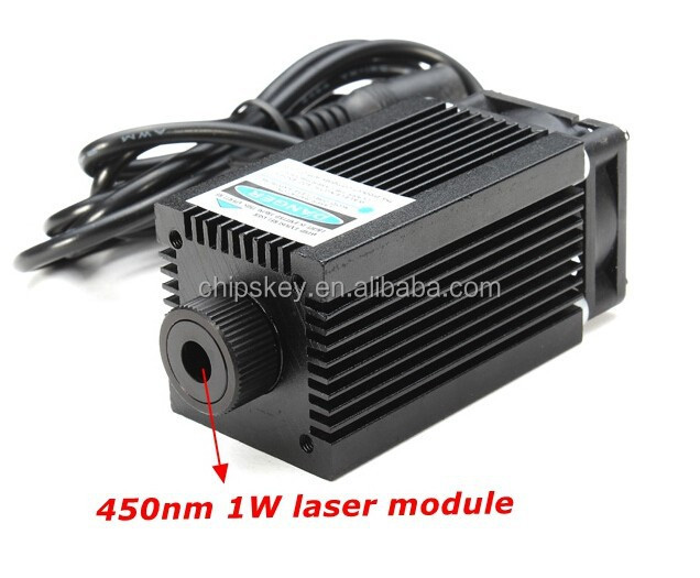 450nm 1W 1000mW Blue Laser Module With Holder For DIY Laser Cutter