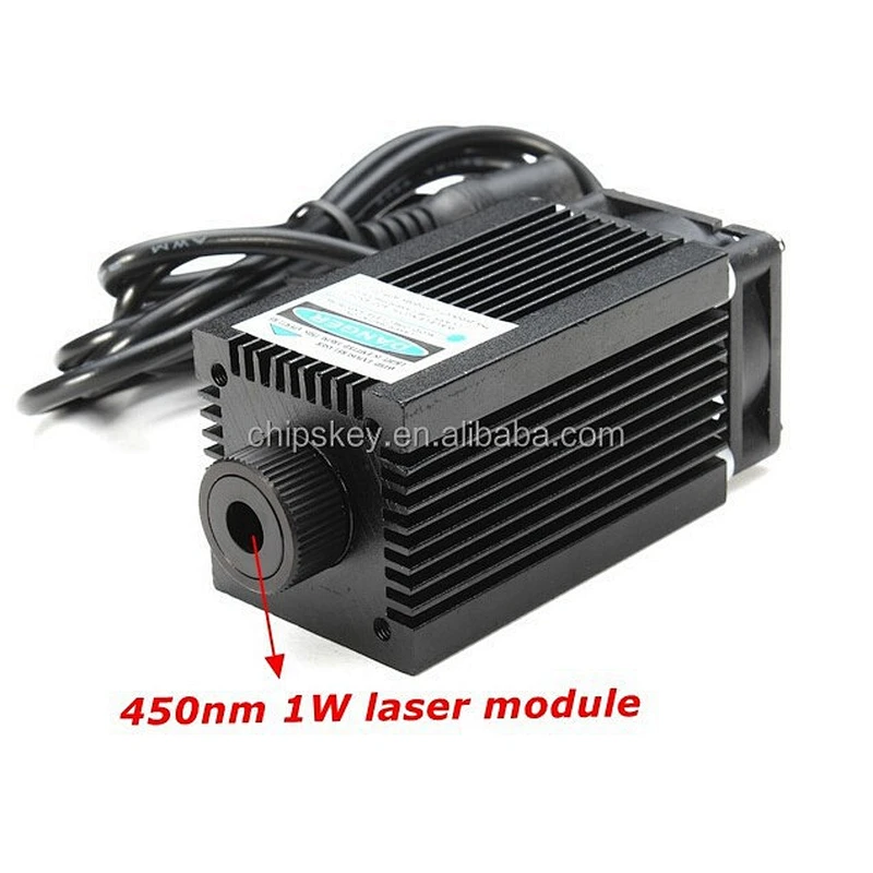 450nm 1W 1000mW Blue Laser Module With Holder For DIY Laser Cutter