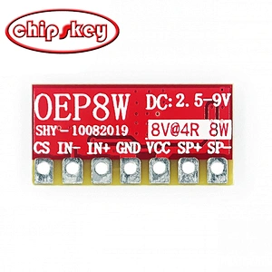 OEP8W digital power amplifier board /mono module/dual lithium battery 7.2V/8.4V high power 10W speaker differential