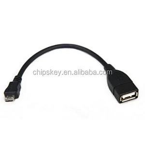 Micro 5pin to USB Female OTG Data Cable - Black