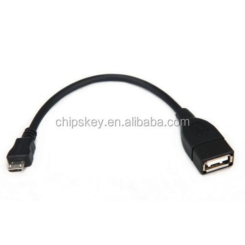Micro 5pin to USB Female OTG Data Cable - Black