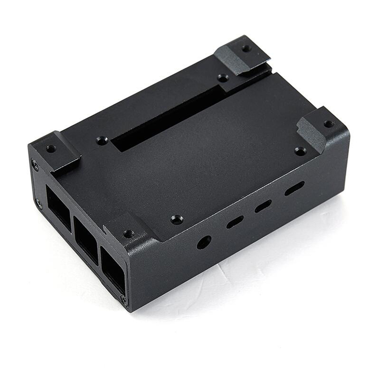 Black R PI 4 Aluminum Case with Fan