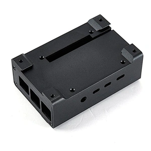 Black R PI 4 Aluminum Case with Fan