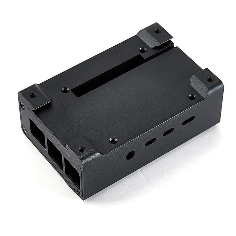 Black R PI 4 Aluminum Case with Fan