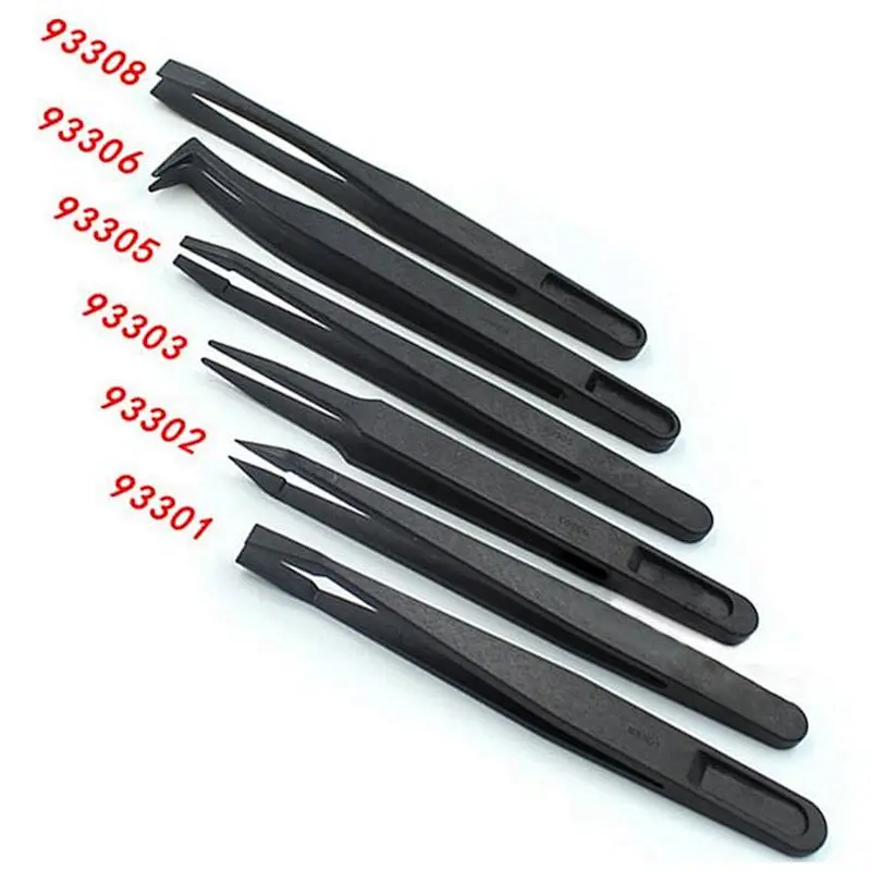 Antistatic Plastic Forceps tweezers 7kinds/lot