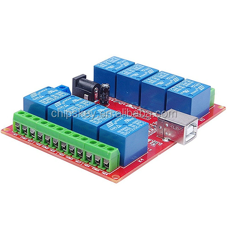 USB Control Switch 8-Channel 12V Relay Module