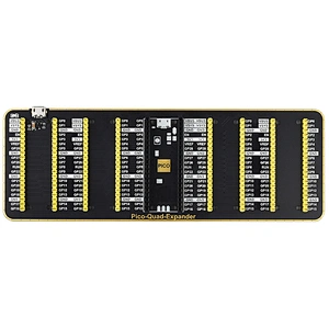 Quad GPIO Expander for Raspberry Pi Pico Four Sets of Male Headers USB Power Connector