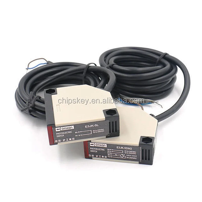 Photoelectric Sensor Switch E3JK-5M2 E3JK-5L 24-240VAC 12-240VDC Detection Distance 5m Pair