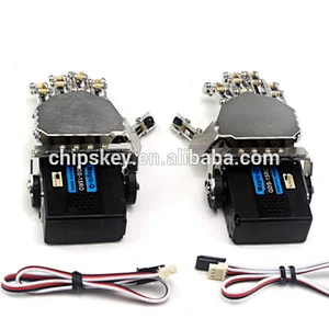 Mini bionic Left Robot hand-five fingers Metal manipulator  car accessories