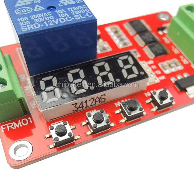 2 Channels 12V DC Multifunction Self-lock Relay PLC Cycle Timer Module Delay Time Switch