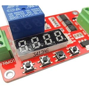 2 Channels 12V DC Multifunction Self-lock Relay PLC Cycle Timer Module Delay Time Switch