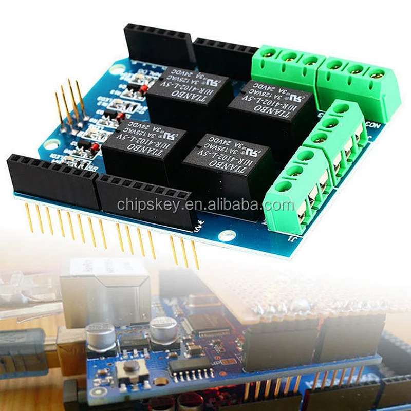 Four channel Relay Shield 5V 4 Channel 4CH Relay Shield Module for