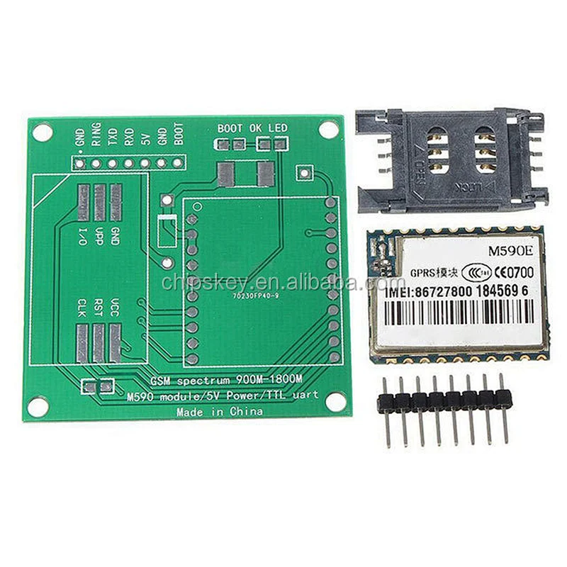 M590E GSM GPRS Function Module DIY Kits M590 GSM GPRS 900m-1800m SMS CPU MCU Test