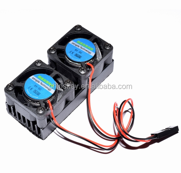 Dual Fan Heatsink with Double Cooling Fans Reduce up to 20 Degrees For Raspberry Pi 3 / 2 / NESPi Case