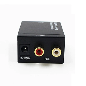 Digital to Analog Audio Converter Toslink RCA Adapter Optical Coaxial Toslink Signal to Analog Audio RCA Converter for