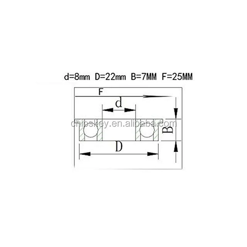 Flange bearings F6801ZZ 12 * 21 * 5