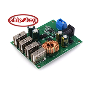 DC-DC step-down module / 5V5A high voltage car power supply / 4 usb output