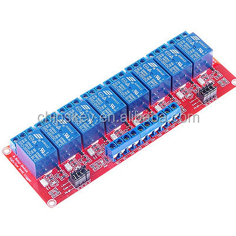 8 Channel 5V/9V/12V/24V relay with Optcoupter, each Channel can cutover high/low Level For Arduinos