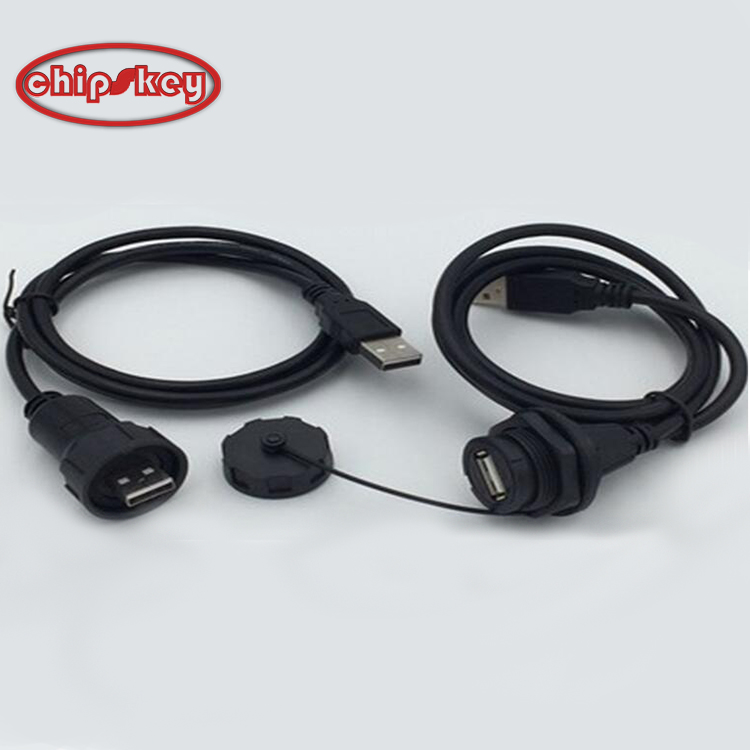 round connector male panel mount to high speed usb shielded female one extension cable port USB3.0