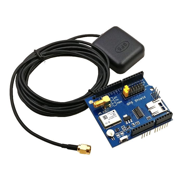 GPS Shield GPS record expansion board GPS module with SD slot card With Antenna
