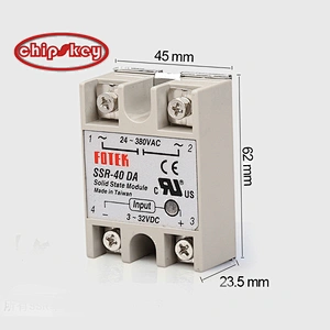 SSR-40DA SSR Solid State Relay Module Output AC 90-480V Input for DC 3-32V 40A