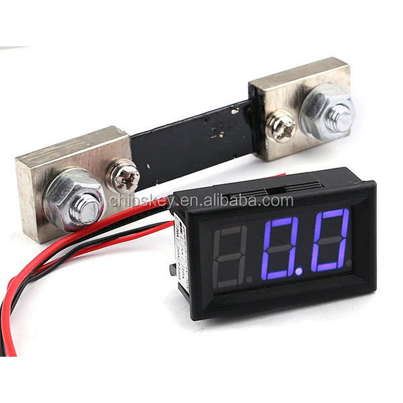 Ammeter (0-100A) the ammeter head, powered 4-30V with shunt