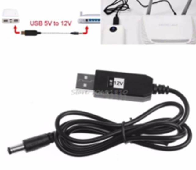 USB boost line DC TO DC 12V charging treasure 5V boost 12V module 12V interface 5.5 * 2.1MM data line