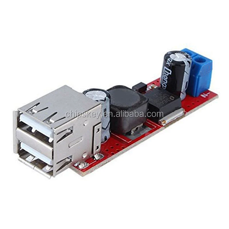 DC 6V-40V To 5V 3A Double USB Charge DC-DC Step-down Converter Module