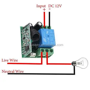 12v 1 Channel Wireless Remote Control Switch Receiver