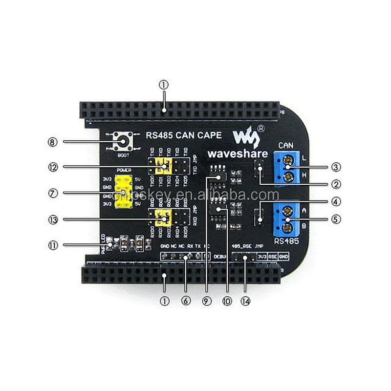 BeagleBone BB BLACK GPIO RS485 CAN Shield