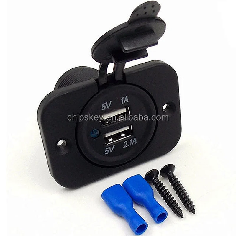 Dual USB Car Universal Charger Car Charger socket with LED lights