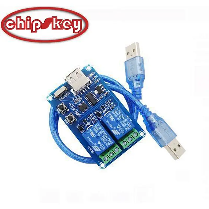 XH-M218 dual relay timer switch module with computer client software USB interface host computer