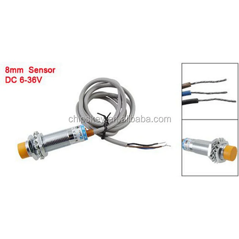 DC 6-36V 300mA NPN NC 8mm Tubular Inductive Proximity Sensor Approach Switch LJ18A3-8-Z/AX