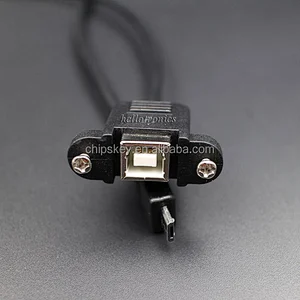 Micro USB to USB-B Panel-Mount Cable 30CM