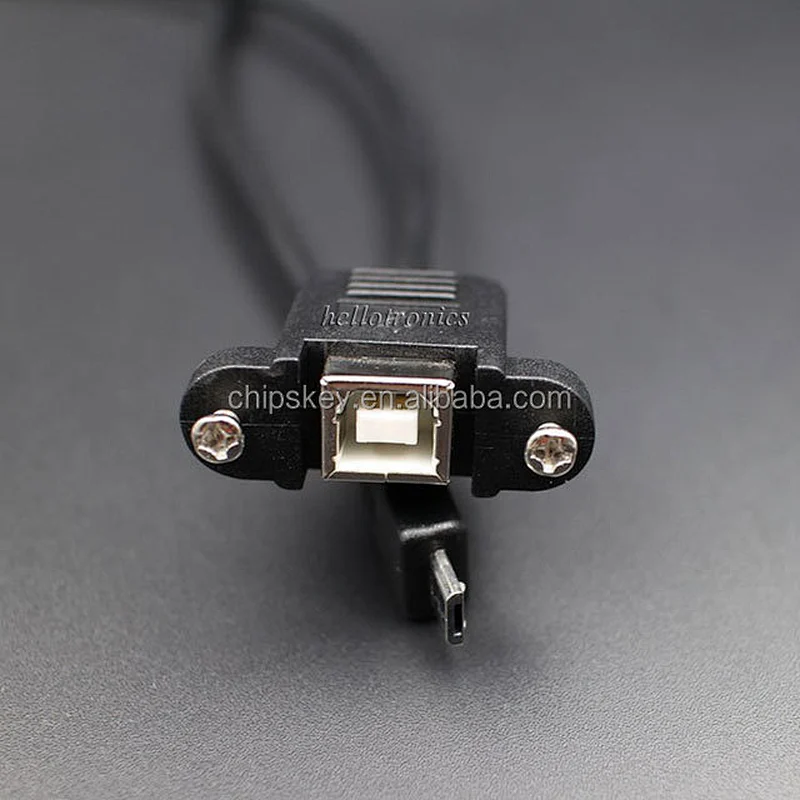 Micro USB to USB-B Panel-Mount Cable 30CM
