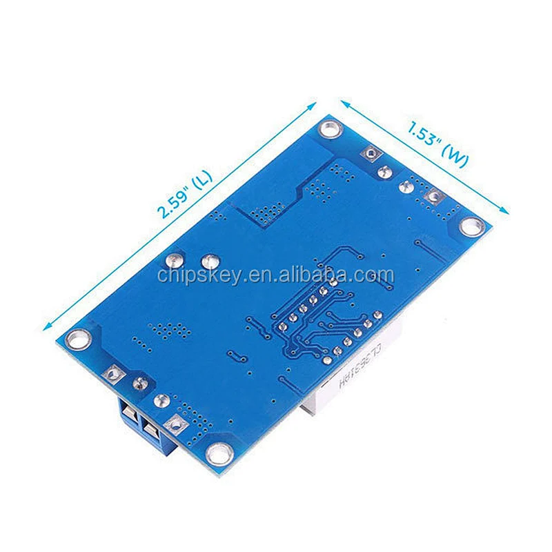 5A 75W DC-DC adjustable power step-down power supply module with voltage meter display far more than the LM2596