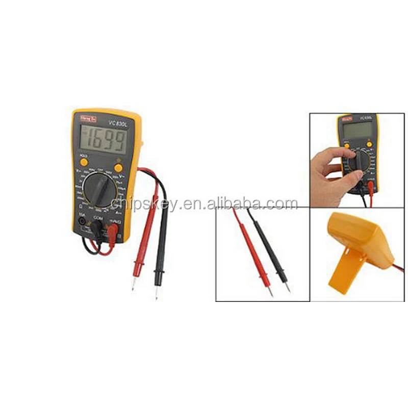AC DC Voltage Current Testing Gauge Digital Multimeter Multiester VC830L