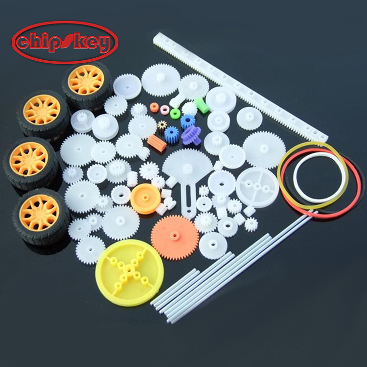 78Pcs Plastic Gear Motor Gearbox Toy Robot Model