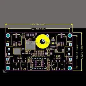 5A 75W DC-DC adjustable power step-down power supply module with voltage meter display far more than the LM2596