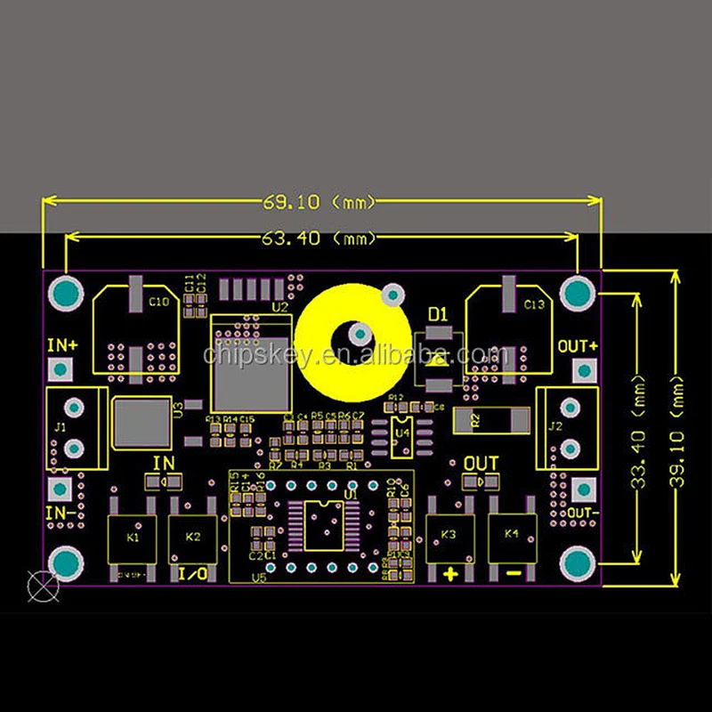 5A 75W DC-DC adjustable power step-down power supply module with voltage meter display far more than the LM2596