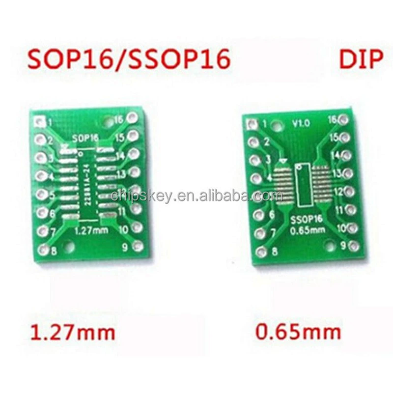SOP16 SSOP16 TSSOP16 patch to dip DIP 0.65/1.27mm adapter plate Good