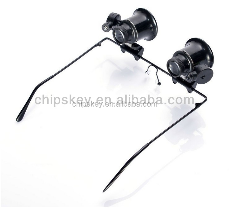 Watch Repair Magnifier Loupe 20X Glasses With LED Light