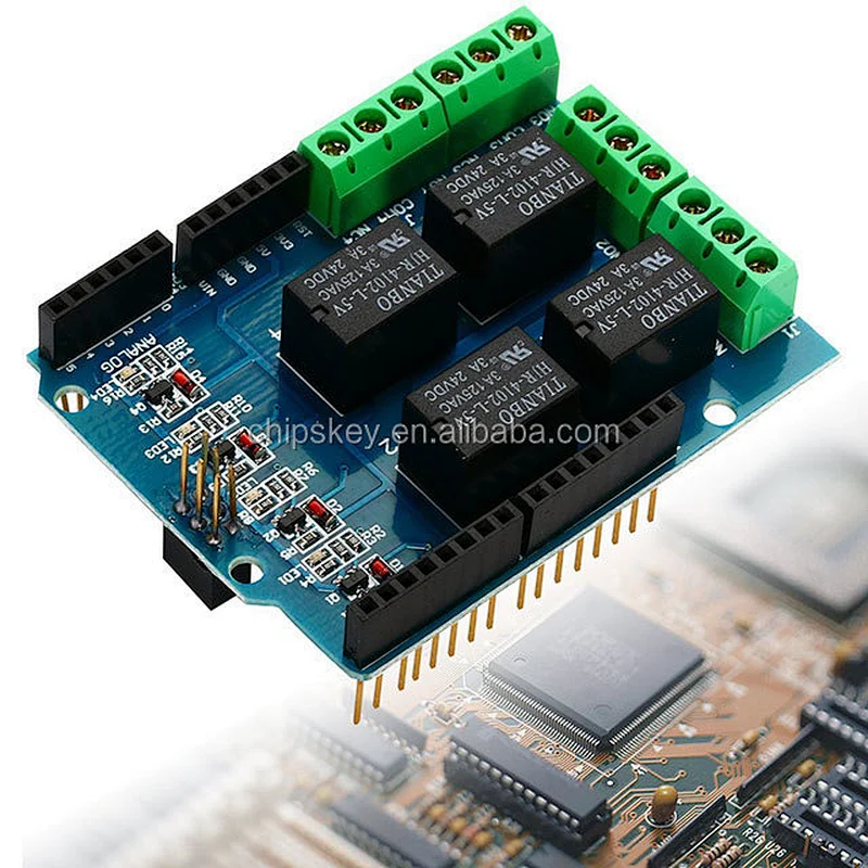 Four channel Relay Shield 5V 4 Channel 4CH Relay Shield Module for