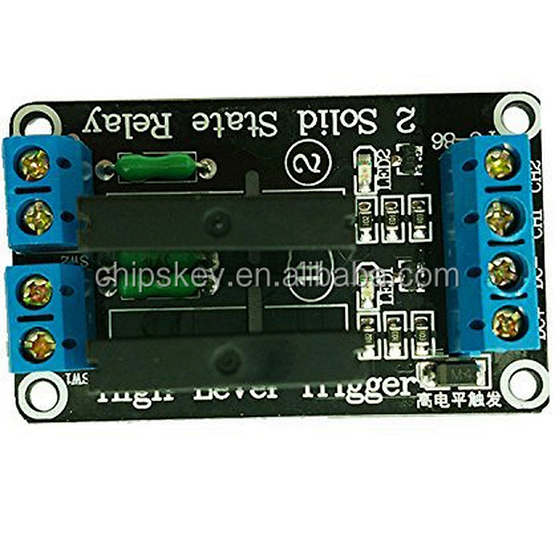5V 2 Channel SSR Solid-State Relay Low Level Trigger With fuse Stable 240V 2A