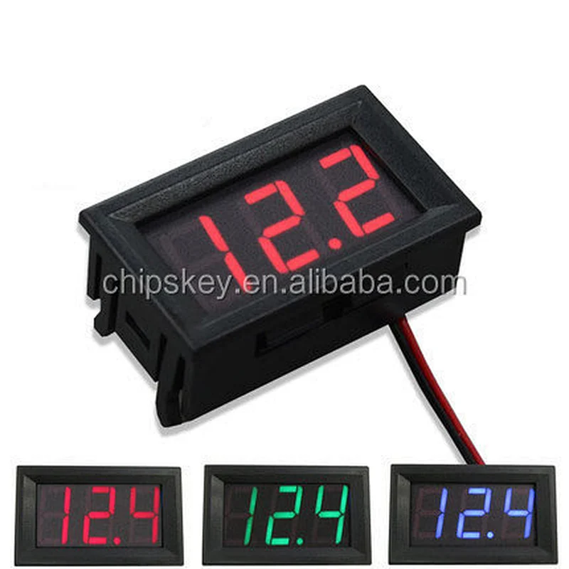 4.5-30V two-wire; motorcycle battery car electric car vehicles; digital display / digital voltmeter head For Arduinos